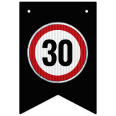 30th Birthday Speed Limit Sign - ANY AGE Wimpelkette (Erste Fahne)