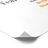 30th Birthday Spooky Halloween Party Welcome Poster (Ecke)