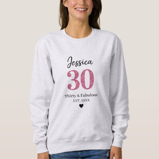 30th birthday womens tshirts thirty milestone Pink (Vorderseite)