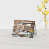 30th Cute Birthday Funny Ginger Cat Bubble Bath Karte (Gelbe Blume)