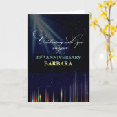 30th Employee Anniversary Sky, Customizable Black Karte (Gelbe Blume)