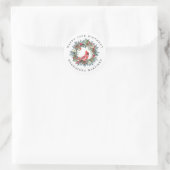 30th Happy Birthday Cardinal Wreath Custom Runder Aufkleber (Tasche)