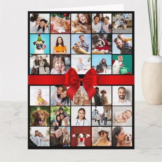 30th or Any Age Photo Collage Big Birthday Card Karte (Vorderseite)