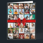 30th or Any Age Photo Collage Big Birthday Card Karte<br><div class="desc">Photo template big birthday card with a beautiful red bow, which you can customise for any age and add up to 30 different photos . The sample is for a 30th Birthday which you can edit and you can also personalise the message inside. The photo template is ready for you...</div>