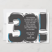 30th SImple Birthday Invite Einladung (Vorderseite)