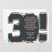 30th SImple Birthday Invite Einladung (Vorne/Hinten)