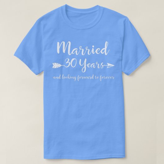 30th Wedding Anniversary Gift for Him Her Couples T-Shirt (Design vorne)