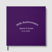 30th wedding anniversary name date purple simple  gästebuch (Vorderseite)