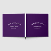 30th wedding anniversary name date purple simple gästebuch (Voll)