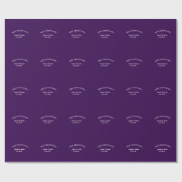 30th wedding anniversary name date purple simple geschenkpapier