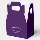30th wedding anniversary name date purple simple geschenkschachtel (Geöffnet)