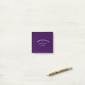 30th wedding anniversary name date purple simple  post-it klebezettel (Auf Schreibtisch)