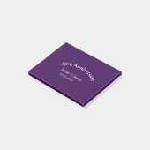30th wedding anniversary name date purple simple post-it klebezettel (angewinkelt)