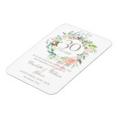 30th Wedding Anniversary Save the Date Floral Magnet (Linke Seite)