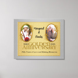 30x24 50th Golden Annivsersary Foto Collage Leinwanddruck