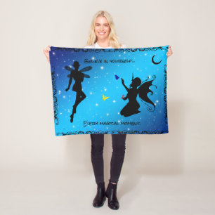 "30X40" Elf Fairy Butterfly - Beieve in sich selbs Fleecedecke
