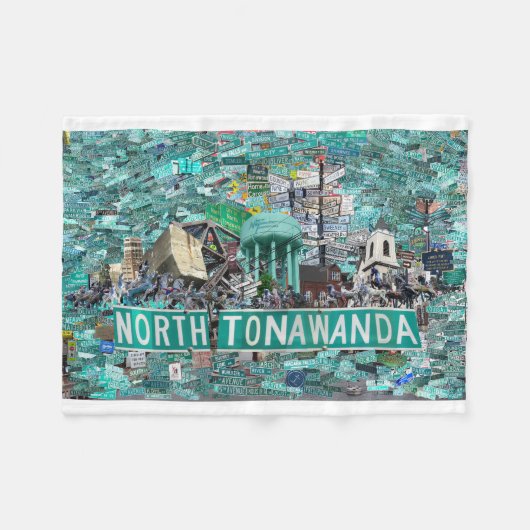 30x40 Fleece Blanket - Streets of NT  (Vorderseite (Horizontal))