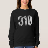 310 Area Code Los Angeles CA Mobile Telephone Area Sweatshirt (Vorderseite)