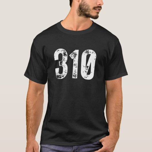 310 Area Code Los Angeles CA Mobile Telephone Area T-Shirt (Vorderseite)