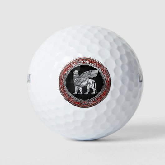 [310] Assyrian Winged Lion - Silver Lamassu Golfball (Vorderseite)