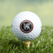 [310] Assyrian Winged Lion - Silver Lamassu Golfball (Insitu T-Shirt)