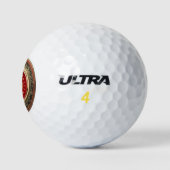 [310] Vegvisir - Viking Gold Magic Runic Compass Golfball (Logo)