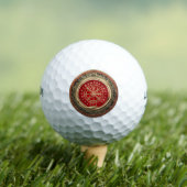 [310] Vegvisir - Viking Gold Magic Runic Compass Golfball (Insitu T-Shirt)