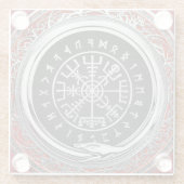 [310] Vegvisir - Viking Silver Magic Runic Compass Glasuntersetzer (Rückseite)