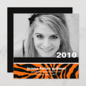 311-Abschluss-Ankündigung|Tiger - Einladung (Vorne/Hinten)