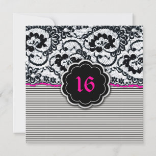 311-Alluring Lace - Sweet Sixteen Einladung
