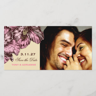 311-Aloha Hibiskus Vintage Damast Termin vormerk Save The Date