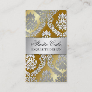 311 Alonnah Damast-goldene metallische Visitenkarte