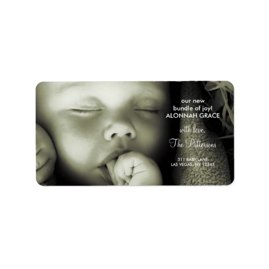 311-Anpassbare Babyadresse Adressaufkleber (Vorne)