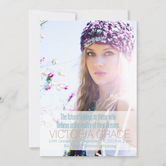 311 Aquamarin Die Zukunft gehört diesen Abschlüsse Ankündigung (Vorderseite)