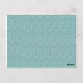 311-AQUAMARINER SCHALTFLY-DAMASK POSTKARTE (Rückseite)