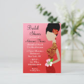311-ASIATISCHE BRIDE SHOWER-EINLADUNG EINLADUNGSPOSTKARTE (Stehend Vorderseite)