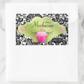 311 Bäckerei Business Card Cupcake Wirbel Limon Rechteckiger Aufkleber (Tasche)