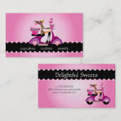 311 Bäckerei-Visitenkartezebra-Kuchen-Roller Visitenkarte (Vorne/Hinten)