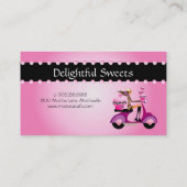 311 Bäckerei-Visitenkartezebra-Kuchen-Roller Visitenkarte (Rückseite)