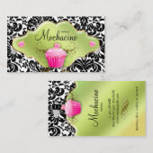 311 Bakery Business Card Cupcake Gold Wirbel Limon Visitenkarte (Vorne/Hinten)