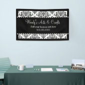 311 Banner für Schwarz-Weiß-Damast (Messeveranstaltung)