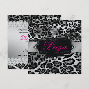 311-Barock Prinzessin Leopard Metallic Einladung