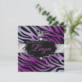 311-Barock Prinzessin Premium Metallic Einladung (Stehend Vorderseite)