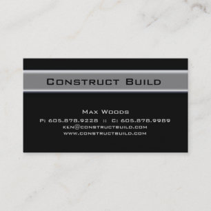 311 Bauunternehmer-MetallVisitenkarte 10 Visitenkarte