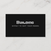 311 Bauunternehmer-MetallVisitenkarte 10 Visitenkarte (Rückseite)