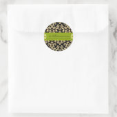 311 Belladonna Damaske Limon Runder Aufkleber (Tasche)
