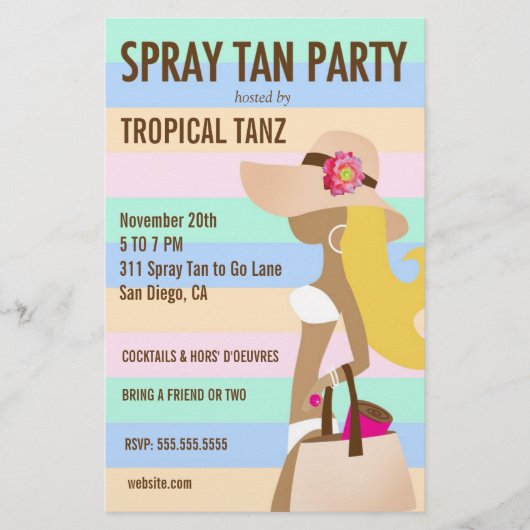 311 Bikini Girl Spray Tan Party Flyer (Vorne)