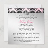 311-Blackberry wertvolle rosa Baby-Dusche des Einladung (Rückseite)