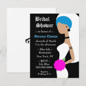 311-BLAU PUNK BRIDE SHOWER EINLADUNG (Vorne/Hinten)