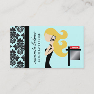 311 Blau wirkliches Anwesenblondes Fashionista-  Visitenkarte